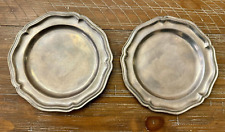 2-Antique Queen Anne Pewter Plates 7