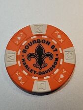 Harley Davidson Poker Chip Famous Bourbon Street New Orleans Louisiana NEW picture