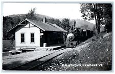 1988 Railroad Station View Newfane Vermont VT RPPC Photo Posted Postcard picture