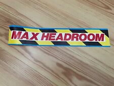 Vintage Max Headroom Bumper Sticker 80’s picture