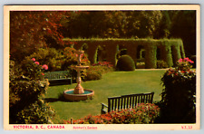 c1960s Victoria British Columbia Canada Butchart's Gardens Vintage Postcard picture