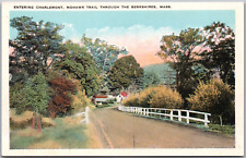 Massachusetts Charlemont Berkshire Mohawk Trail Fence USA Vintage WB Postcard UP picture