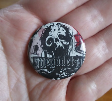 80s Vintage ~ MEGADEATH ~ Rock Metal Band Thrash Music Album Pin Badge Button picture