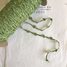 2 Yards Vintage French Green Faux Rococo Buds n Bow Trim picture