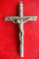 OLD ITALY BEAUTIFULLY DETAILED CROSS CRUCIFIX PENDANT picture