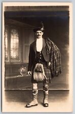Postcard From Uncle Bill to You All, Scottish Men Wear Costume Studio RPPC O166 picture