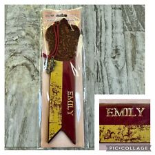 Universal Studios Harry Potter Gryffindor Leather Bookmark EMILY Personalized picture