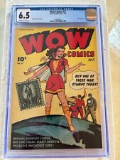 Wow Comics #27 CGC 7.5 OW-WT 1944 Fawcett Mary Marvel War Stamp Cover Mr Scarlet picture