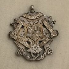Victorian watch fob silver antique Birmingham swimming club medal 1893 detecting picture