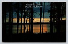 Greetings From Evart  Michigan P761 Sunset Sunrise Lake picture