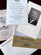 1957 US PRESIDENTIAL INAUGURATION INVITATION, PROGRAM, EISENHOWER PORTRAIT picture