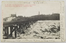 1909 CM & St Paul Railroad Bridge Janesville Wisconsin Antique Postcard picture