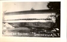 Rppc Springville New York Covered Bridge 1940s Real photo picture