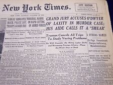 1945 OCT 30 NEW YORK TIMES GRAND JURY ACCUSES O'DWYER OF LAXITY IN CASE - NT 258 picture
