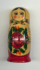 5pc Vintage Hand Painted Russian Nesting Dolls Wooden Novelty Toy picture