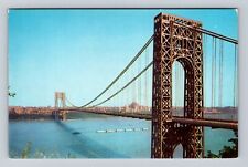 Fort Lee NJ-New Jersey, George Washington Bridge, Antique, Vintage Postcard picture