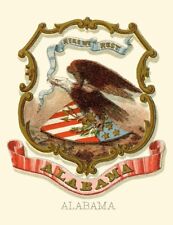 8x10 Glossy Color Art Poster Print 1876 Alabama State Coat Of Arms picture