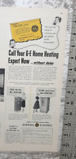 1954 General Electric Vintage Print Ad Heating Oil Boiler Gas Furnace Expert picture