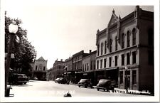 Real Photo Postcard North Side of Square in Winchester, Illinois picture
