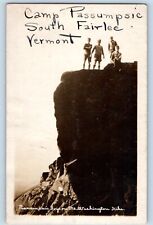 South Fairlee VT Postcard RPPC Photo Camp Passumpsic Boys On Mt. Washington Hike picture