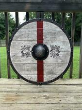 24 inch Viking Armour Shield Fully Functional Medieval Shield For Battle Costume picture