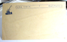 1940s CAMP IRWIN CALIFORNIA Postal Card, WWII World War Two Army Base post card picture