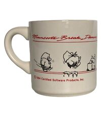 Vintage 80s Minnesota Break Dancing Cartoon Mug Coffee Cup Dick Guindon 1984 New picture