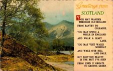 Vintage Postcard - Greetings from SCOTLAND unposted picture
