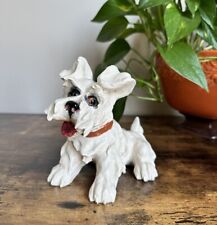 SCOTTISH TERRIER MALTESE BOLOGNESE CERAMIC DOG ANTIQUE Marked Made In Italy picture