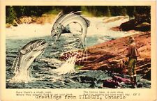 Vintage Postcard- Greetings Tilbury Ontario, Fishing UnPost 1910 picture