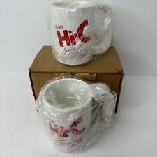2 Vintage Hi-C White Plastic Drinking Cups Mugs Lynn Swann 88 NFL Steelers NOS picture