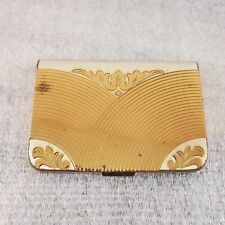 Vintage Wadsworth Gold & Silver Tone Mirrored Compact w/ Powder picture