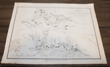 Antique Battle Map PENINSULAR WAR 1812 Fuentes, And Villa Formosa picture