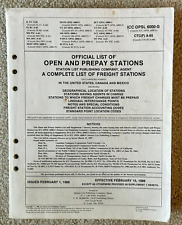 Official List of Open and Prepay Stations ICC OPSL 6000-G February 1986 picture