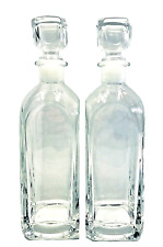 Luigi Bormioli Light and Music 12” Italian Crystal Whiskey Decanters ~ A Pair picture