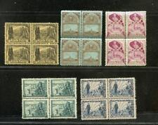 80427 Belgium 1915 - lot WW1 Pro-Mutilated Aid stamps - MNH blocks of 4 picture