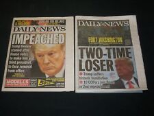 2019-2020 NEW YORK DAILY NEWS LOT OF 2 - DONALD TRUMP 1ST & 2ND IMPEACHMENT -1 picture