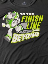 runDisney Shirt Medium Black Buzz To The Finish And Beyond Disney Parks Active picture
