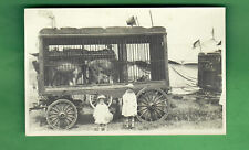 C. 1920 RPPC REAL PHOTO POSTCARD - CHILDREN IN FRONT OF ZOO CIRCUS TRAIN - AZO picture