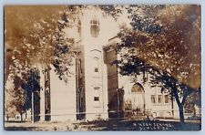 Dunlap Iowa IA High School Real Photo Postcard RPPC 1908-20 picture