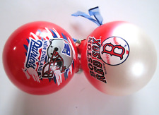 Lot of 2 New England Patriots & Boston Red Sox Christmas Ornaments picture
