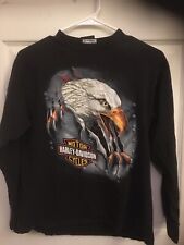 Harley Davidson Long Sleeve M (38-40) USA Eagle Mills Marquette Mich Biker Eagle picture