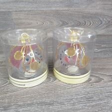 Christmas House Glass Ornaments a Lot of Two Beaded Snowman Face Clear Glitter picture