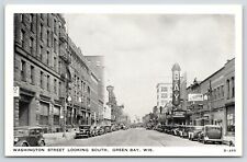 Green Bay WI~Washington Street~Bay Theatre: Bishop Misbehaves~PBR Beer~1935 B&W picture