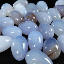 Blue Chalcedony Egg Energy Stone Natural Crystal Healing Meditation 25x25x40mm picture