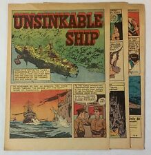 1945 five page cartoon story ~ USS MINNEAPOLIS Unsinkable Ship picture