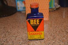 Vintage McCormick BEE Brand Insecticidal Shampoo Blue Cobalt glass picture