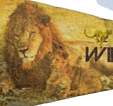 Vintage WILDLIFE SAFARI Winston Oregon Lion Cub Cheetah Felt Pennant 8