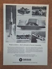 Vintage Would You Believe They Are All Made By Chrysler Coporation - 1966 Art AD picture