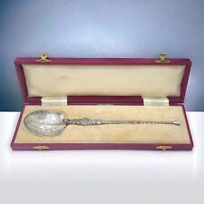 1953 Queen Elizabeth Sterling Silver Spoon Coronation In Presentation Box 78gr picture